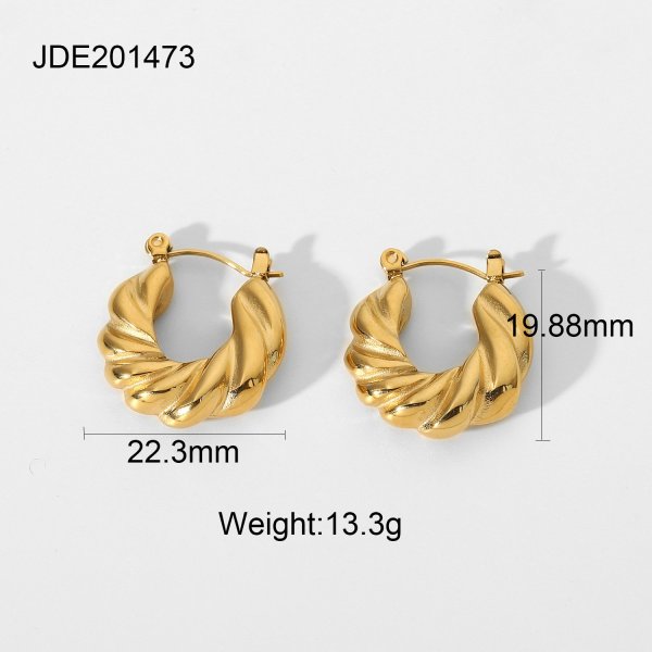 Temperament Circle Earrings Jewelry Accessories Stainless Steel