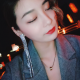 Long Rhinestone Korean Style Net Celebrity Earrings