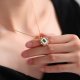 Exquisite Fritillary Emerald Zircon Necklace
