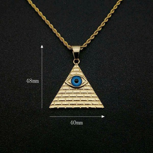 Fashion Personality Pyramid Pendant Necklace