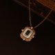 Exquisite Fritillary Emerald Zircon Necklace
