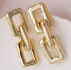 Jewelry Metal Chain Buckle Exaggerated Earrings Personality Fashion Qingdao Jewelry Factory