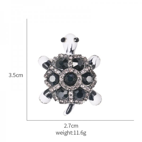 Fashion creative little tortoise brooch  alloy electroplated rhinestone brooch